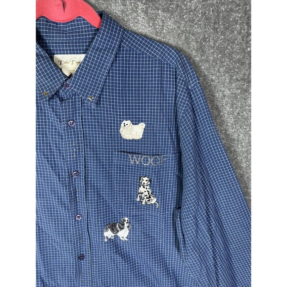 Bobbie Brooks DOG Patch BLING Woof DOGS Button Up Shirt Vintage Womens‎ 22W/24W - Picture 4 of 16